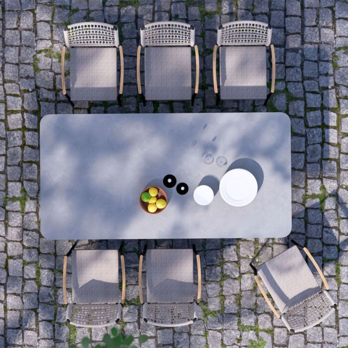Chaise de jardin Maddox en corde d'oléfine, lot de 2