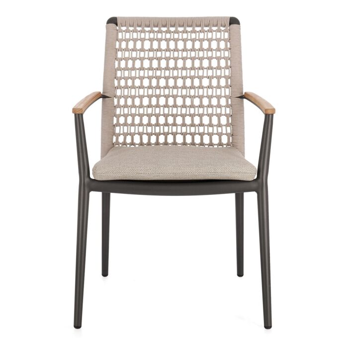 Chaise de jardin Maddox en corde d'oléfine, lot de 2