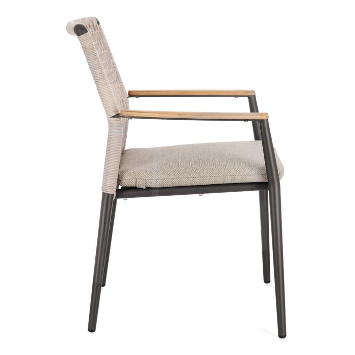 Chaise de jardin Maddox en corde d'oléfine, lot de 2
