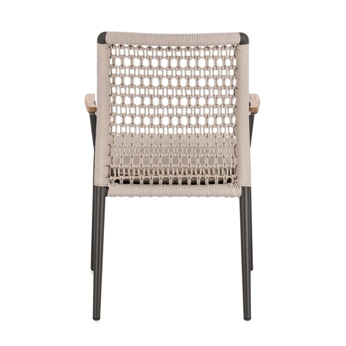 Chaise de jardin Maddox en corde d'oléfine, lot de 2