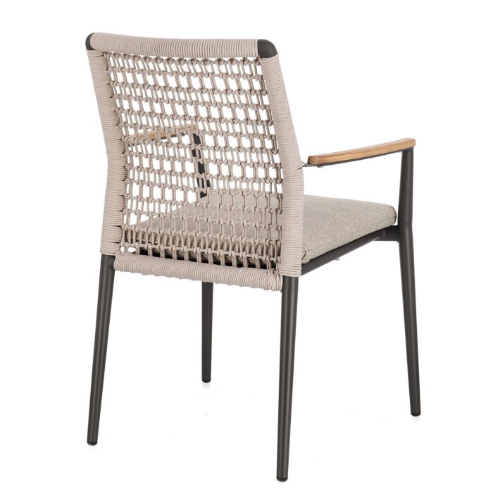 Chaise de jardin Maddox en corde d'oléfine, lot de 2