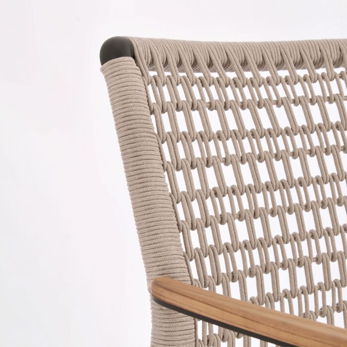 Chaise de jardin Maddox en corde d'oléfine, lot de 2