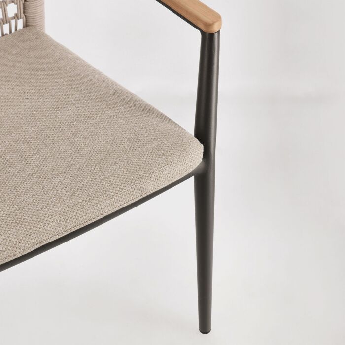 Chaise de jardin Maddox en corde d'oléfine, lot de 2