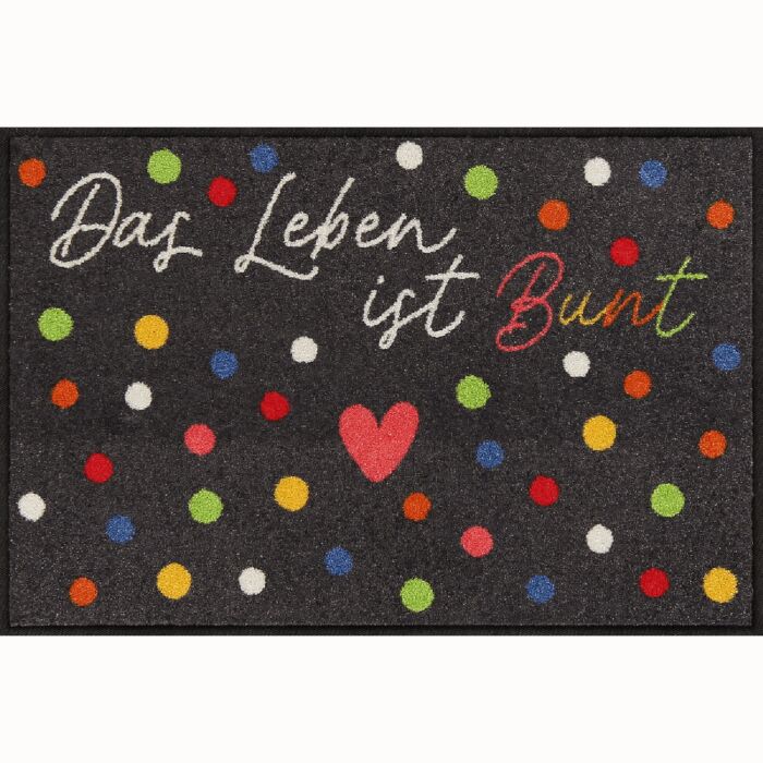 Türvorlage Buntes Leben mit bunten Punkten 50x75 cm