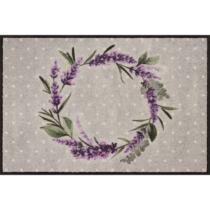 Paillasson Lavender Wreath au motif de lavande 50x75 cm