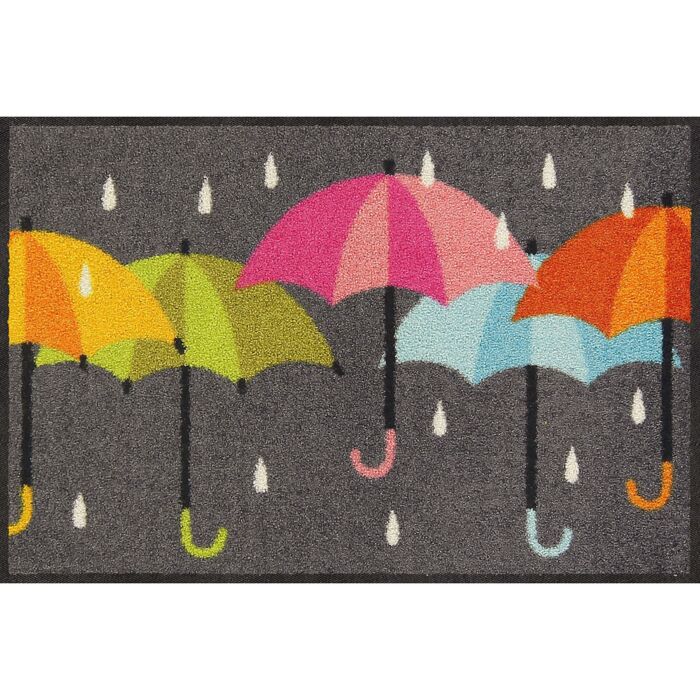 Türvorlage Raindance mit Regenschirmen, 50x75 cm