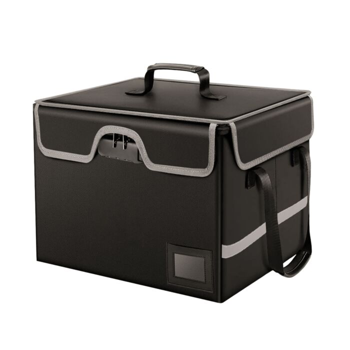 Boîte à Documents DIN A4 ECD Germany, 39x33x16 Cm, 7L, Ignifuge Et Etanche IPX6