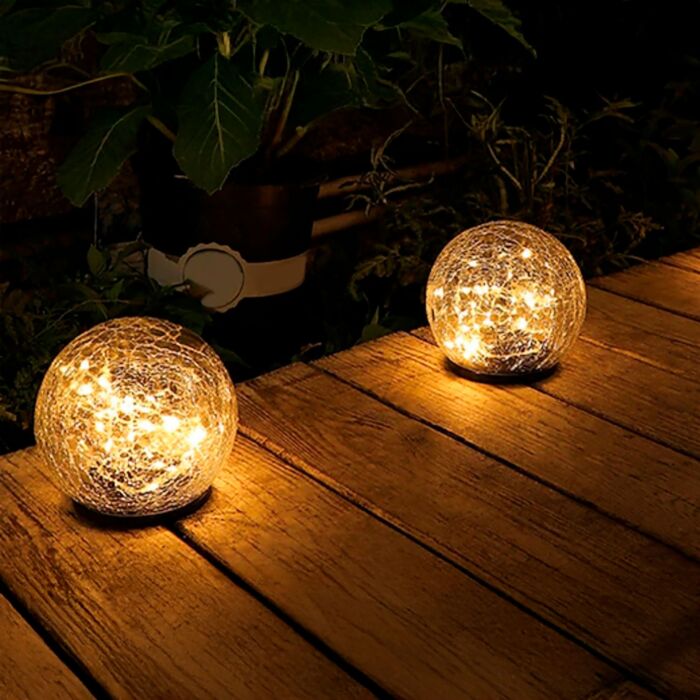 LED-Solar-Laterne Cristal Kugel