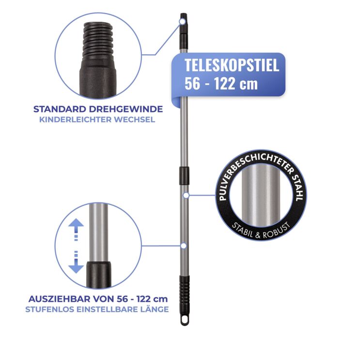 4-Zack Fugenkratzer mit Teleskopstiel