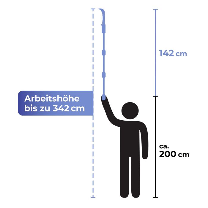 Scie à élaguer à manche télescopique
