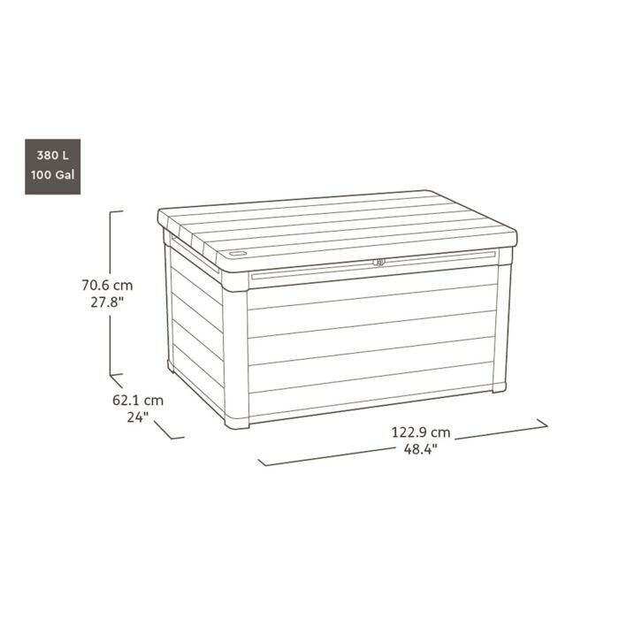 Keter Aufbewahrungsbox Ashwood 
380 L