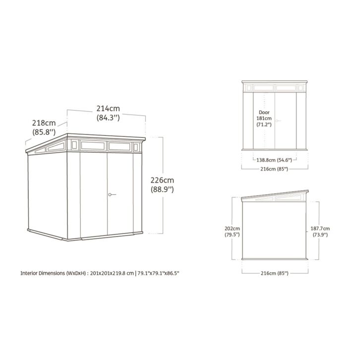 Abri de jardin Keter Ashwood Pent 7x7
