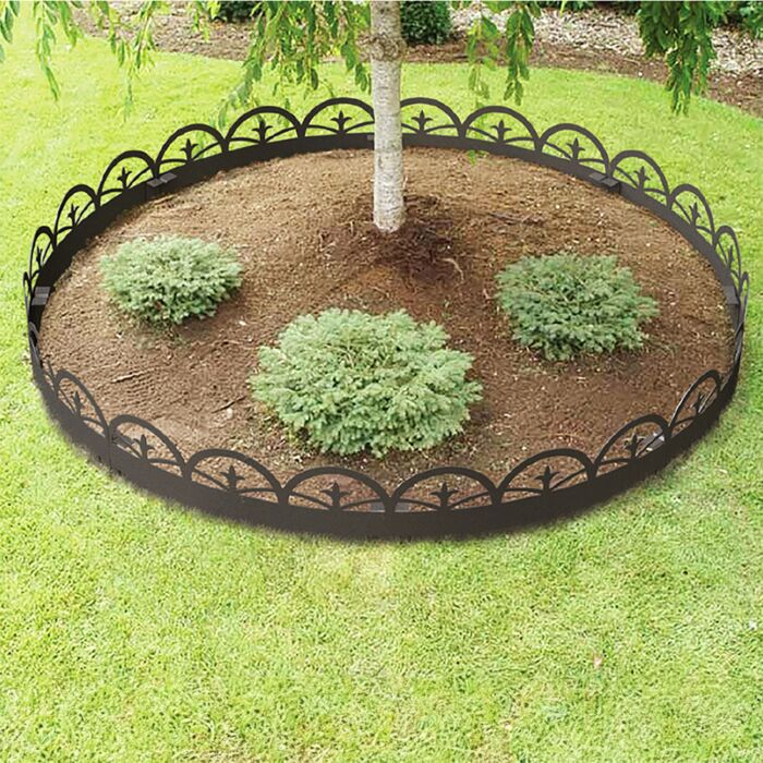 Bordure de pelouse décorée noir