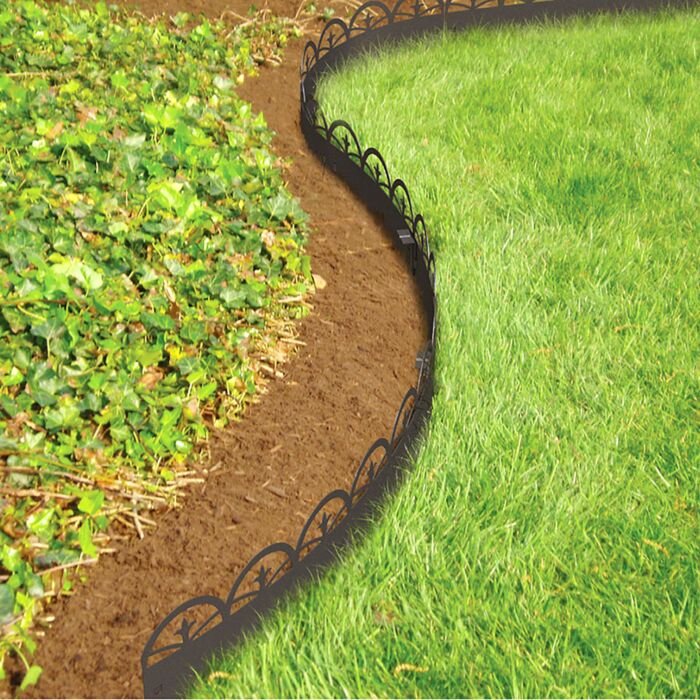 Bordure de pelouse décorée noir