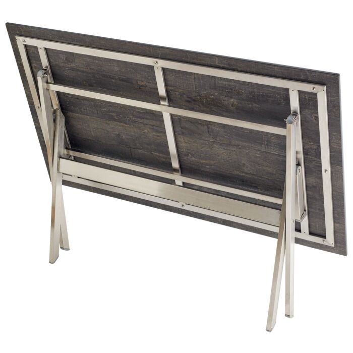 Table de balcon pliante en acier inox