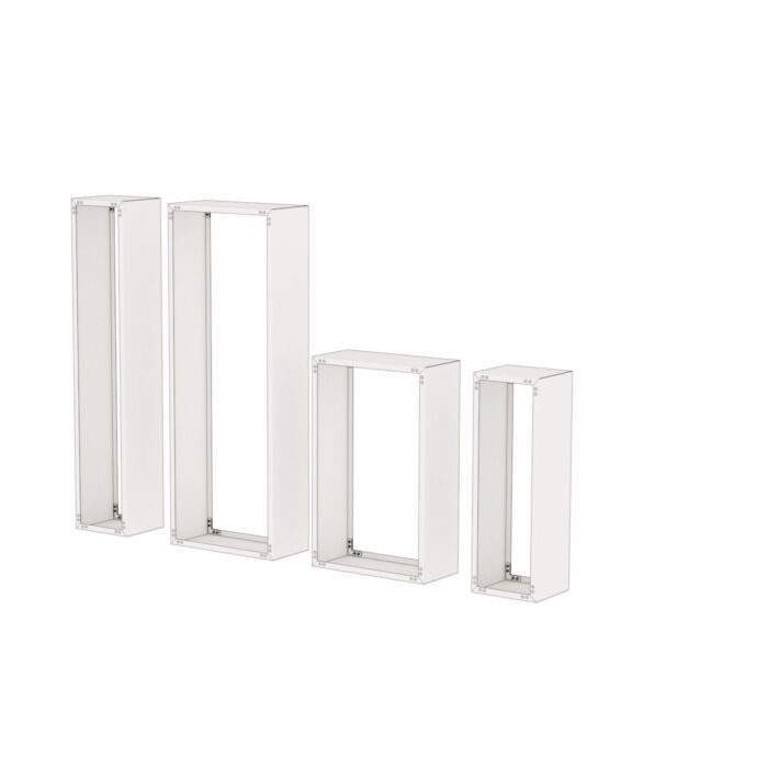 Kaminholzregal Modular Seitenwände, 2 Stk. Metall Naturrost