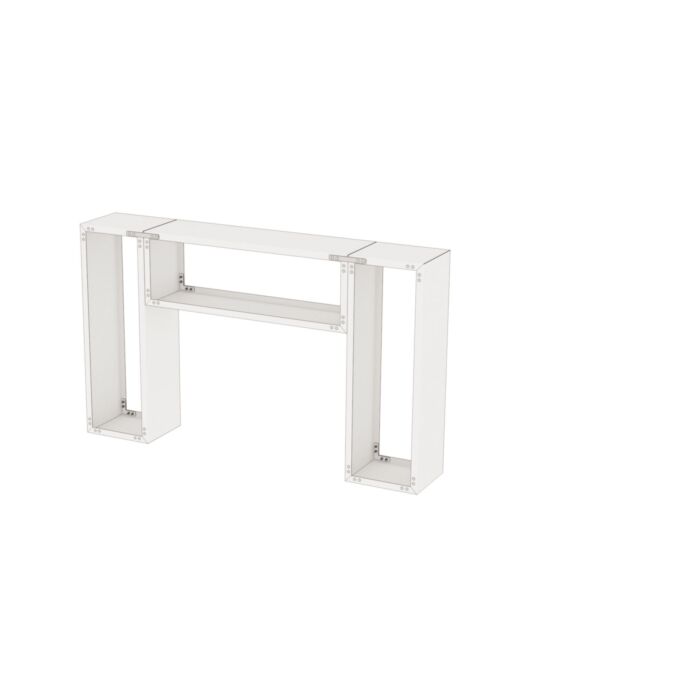 Kaminholzregal Modular Seitenwände, 2 Stk. Metall Naturrost