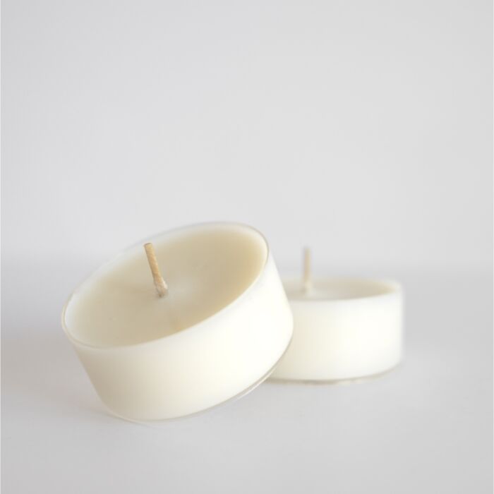 Lot de 50 bougies à réchaud en cire de soja et de coco