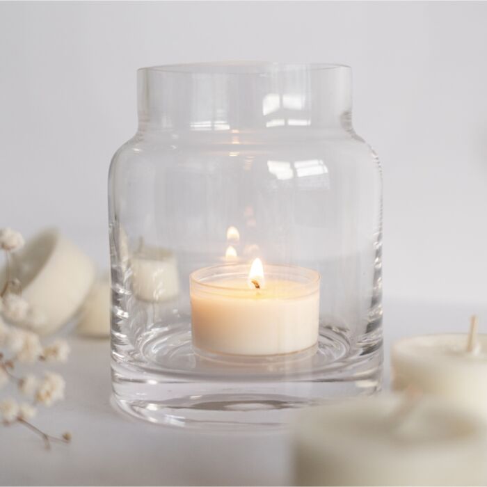 Lot de 50 bougies à réchaud en cire de soja et de coco