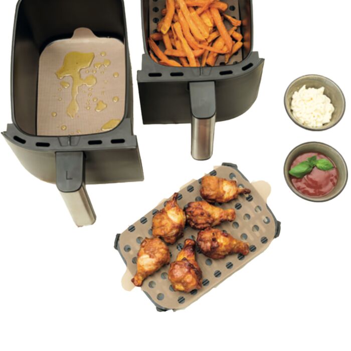 Insert à frire carré pour friteuse Dual à air chaud main product photo