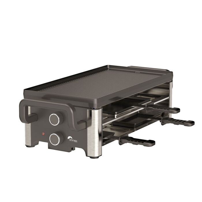 Ohmex Raclette für 8 Personen, 2 Etagen, mit Pfannenset main product photo