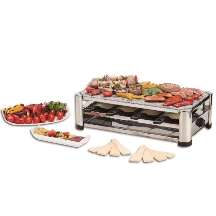 Four/gril à raclette Ohmex 3-en-1, pour 8 personnes