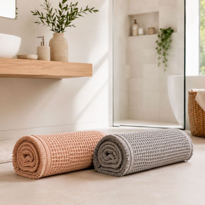 Tapis de bain à structure gaufrée