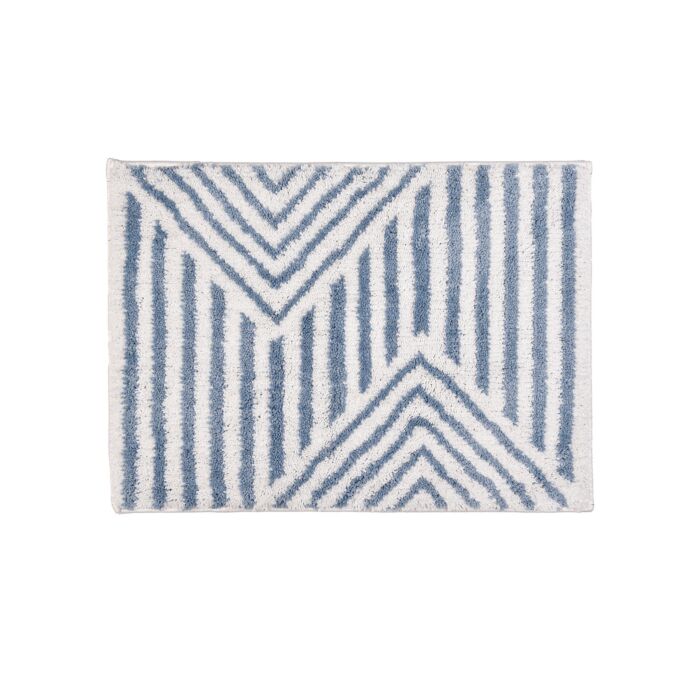 Tapis de bain avec motif à rayures