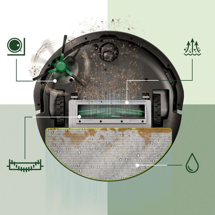 iRobot Saug- und Wischroboter Roomba 105 Combo, mit App-Steuerung
