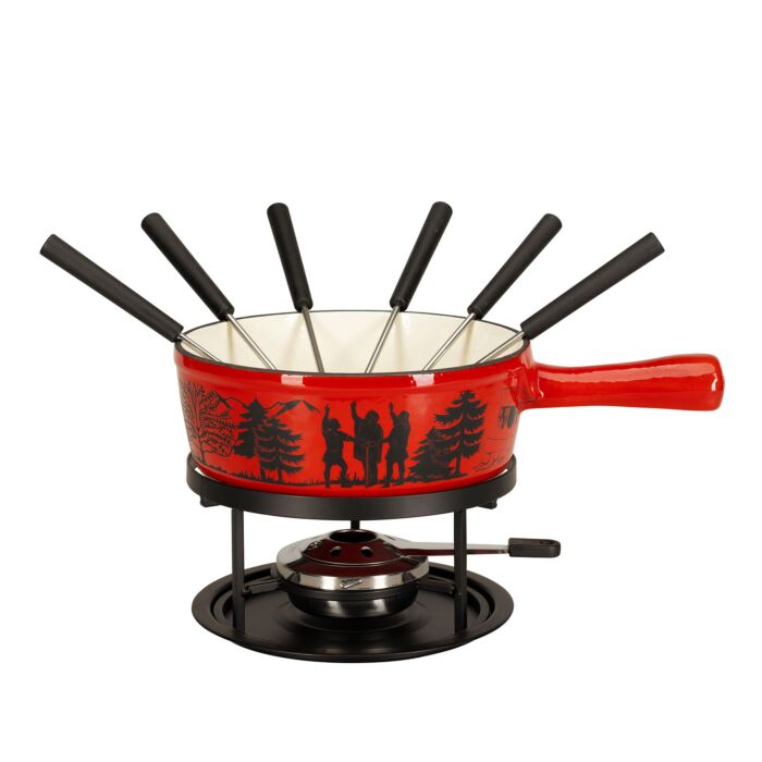 Service àce à fondue au fromage Nouvel « Serment du Grütli », 9 pièces