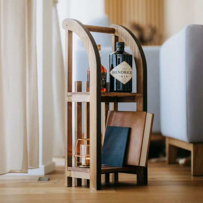 Étagère traîneau Davos en pin main product photo
