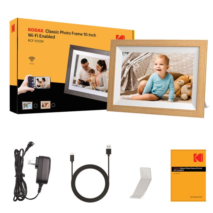 Kodak Digitaler Bilderrahmen 10.1 Zoll, Holzoptik
