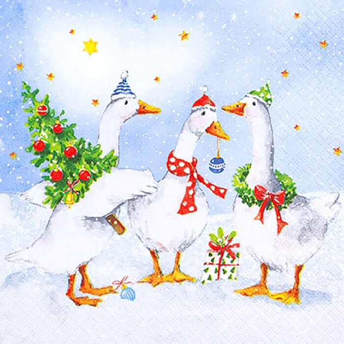 Serviettes Funny Geese main product photo