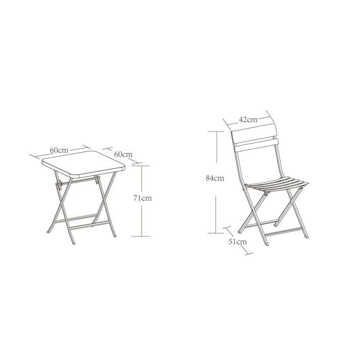 Set bistrot pliant