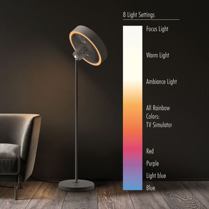 Ventilateur sur pied Trisa « Ambiance » avec éclairage LED