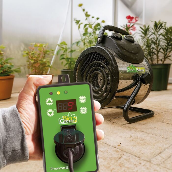 Bio Green Gewächshausheizung mit digitalem Thermostat