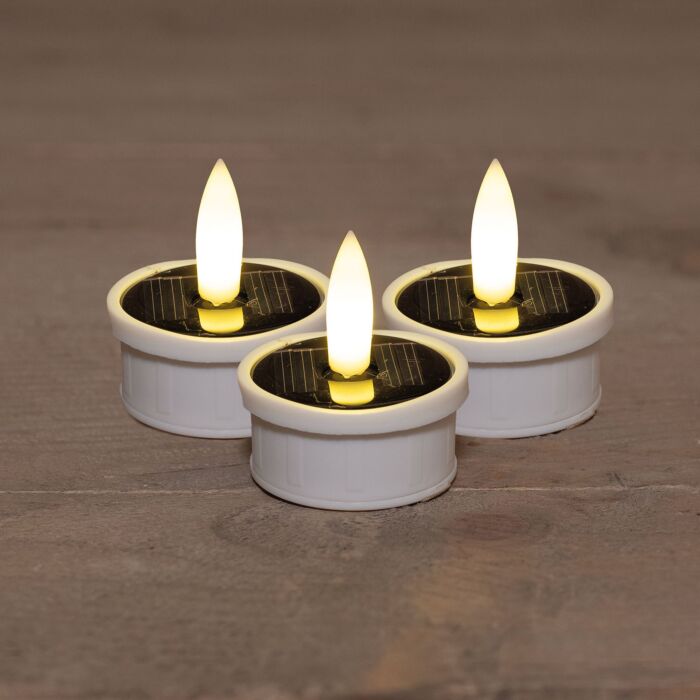 Lot de 3 bougies chauffe-plat solaires