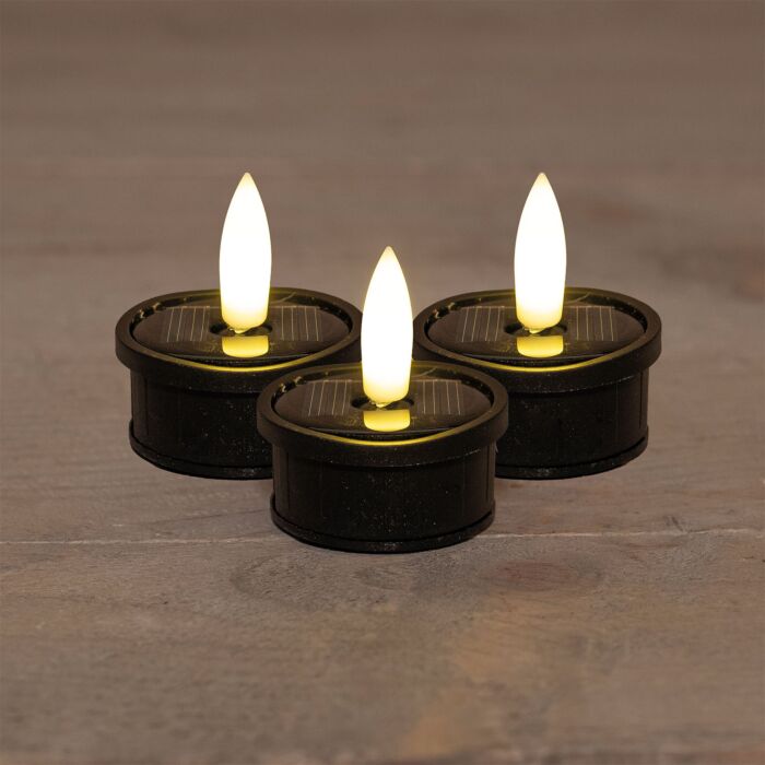 Lot de 3 bougies chauffe-plat solaires