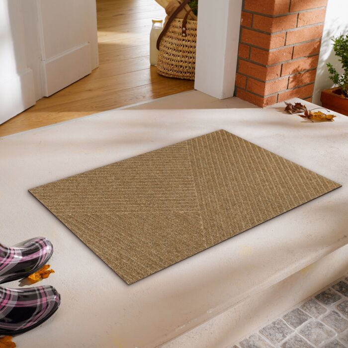 Dune Türvorlage Stripes, taupe 45x75 cm