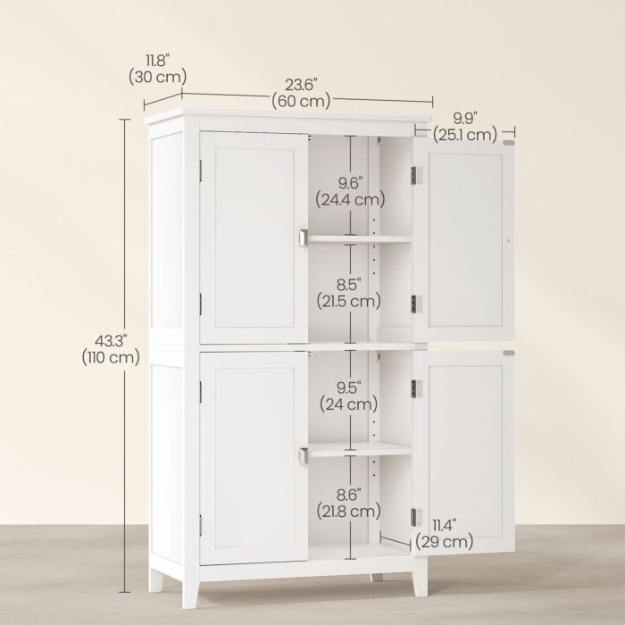 Badezimmerschrank, 4-türig