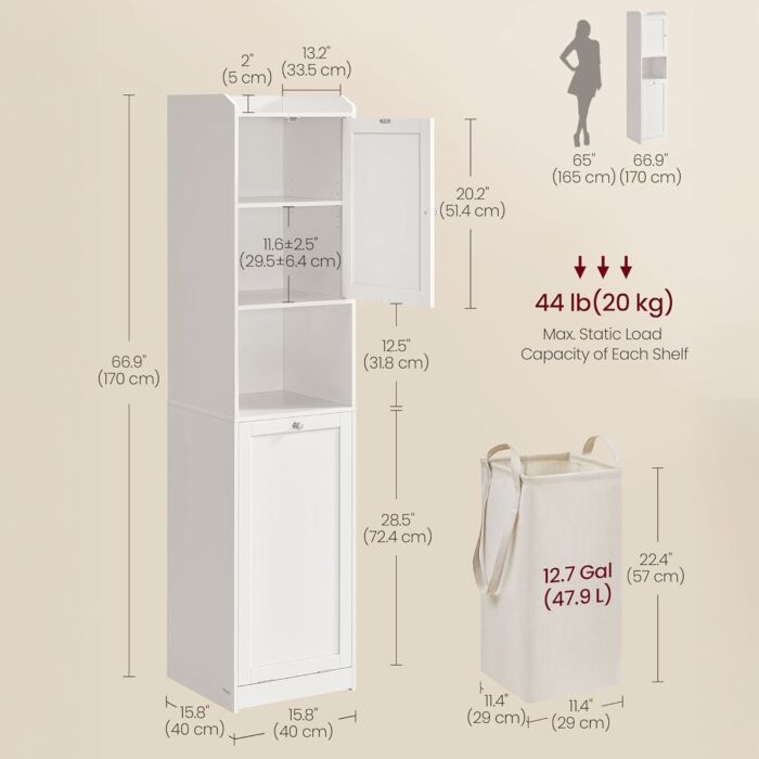 VASAGLE Badezimmerschrank