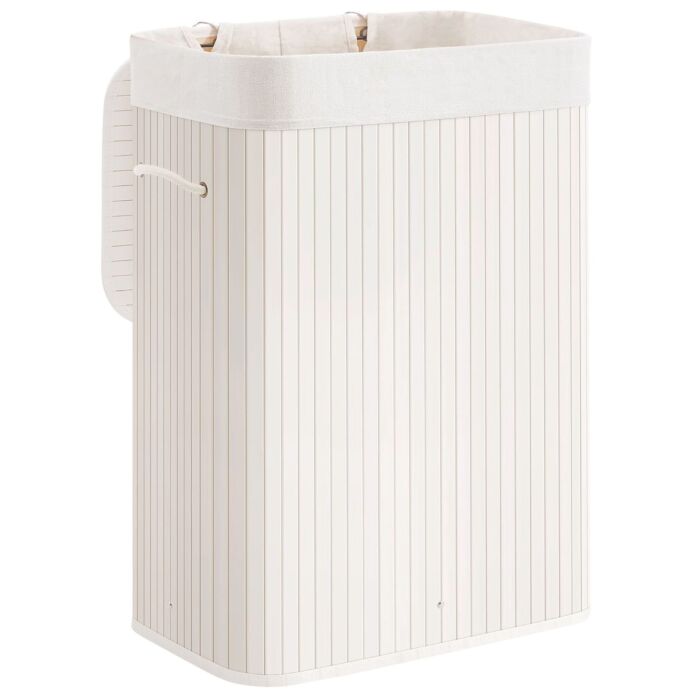 SONGMICS Wäschekorb Bamboo, 72 Liter