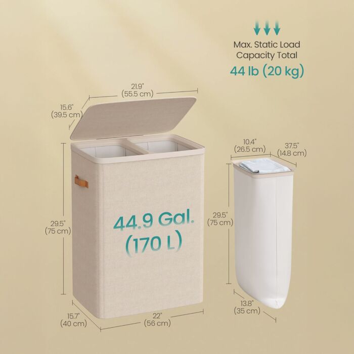 Songmics Wäschekorb 170 Liter