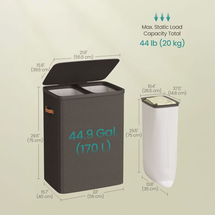 Songmics Wäschekorb 170 Liter
