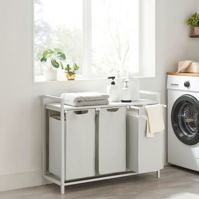 Trieur à linge VASAGLE avec 3 compartiments de 38 litres