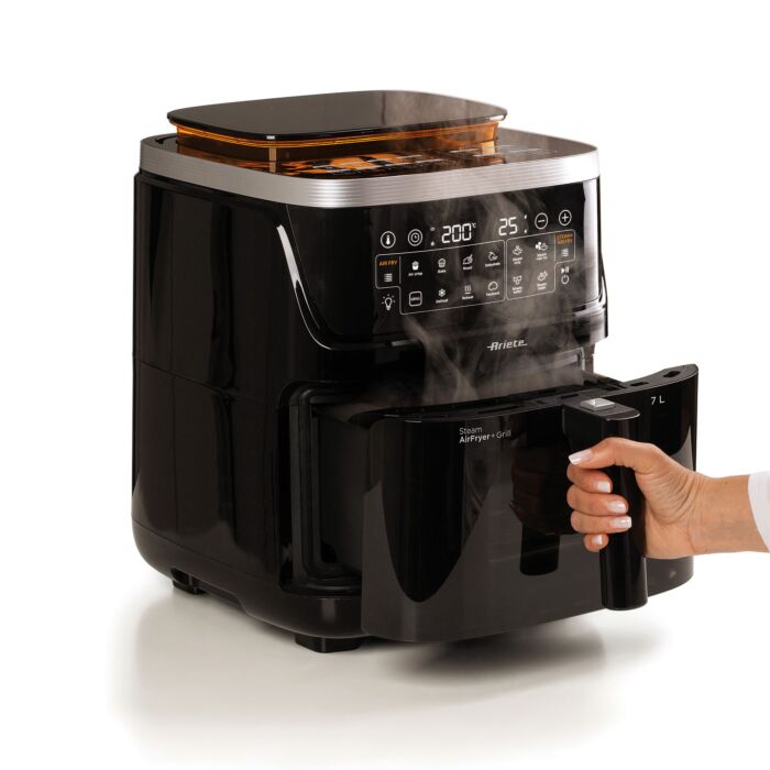 Friteuse à air chaud Ariete 4 en 1 avec fonction vapeur, 7 litres