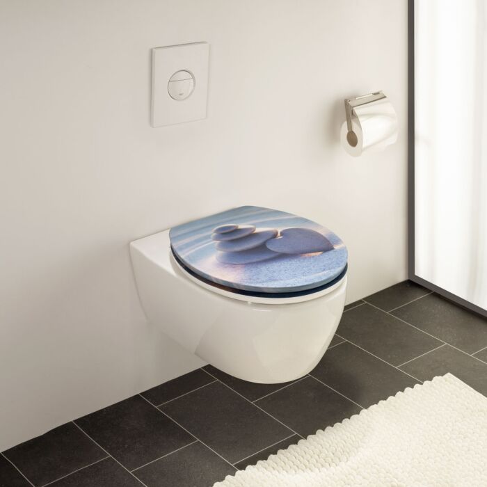 Siège de WC Fiumara avec motif 3D en MDF