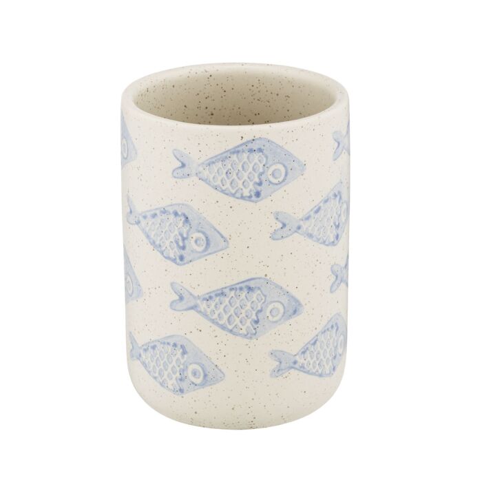 Mundspülbecher Aquamarin aus Keramik