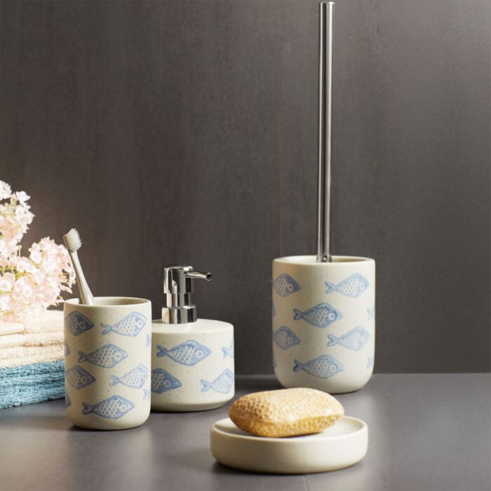 Mundspülbecher Aquamarin aus Keramik