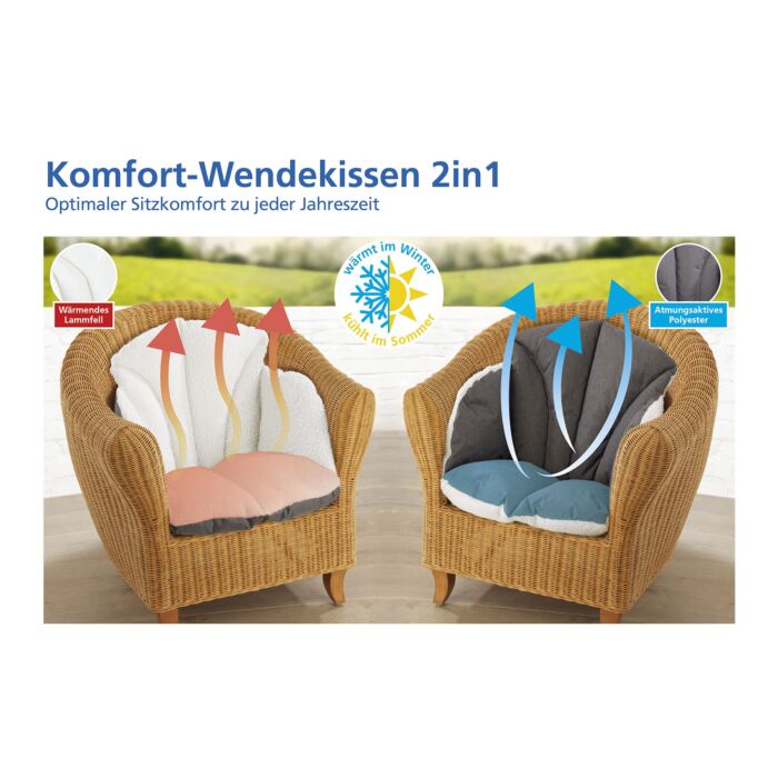 Komfortkissen Muschel 2in1 für Sommer und Winter